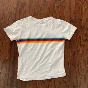 Brandy Melville rainbow stripes tee